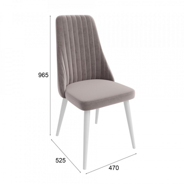 Стул Ларри Белый / Velutto 08