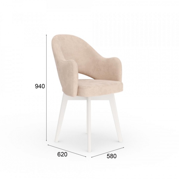 Стул Патрисио Белый / Velutto 04