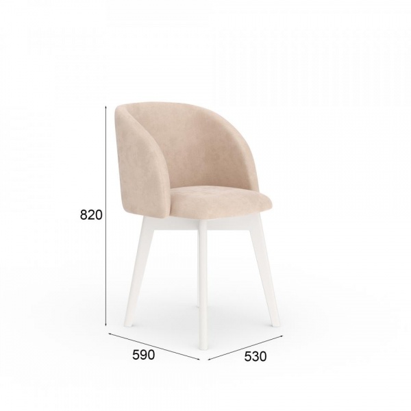 Стул Николас Белый / Velutto 04