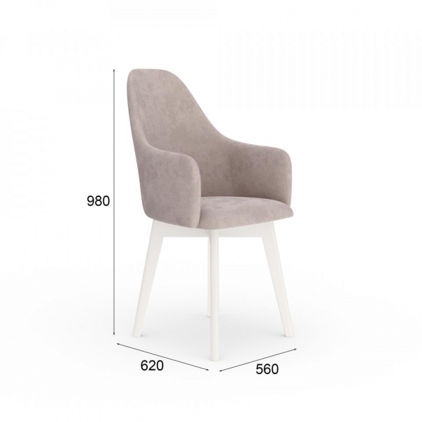 Стул Паскаль Белый / Velutto 08