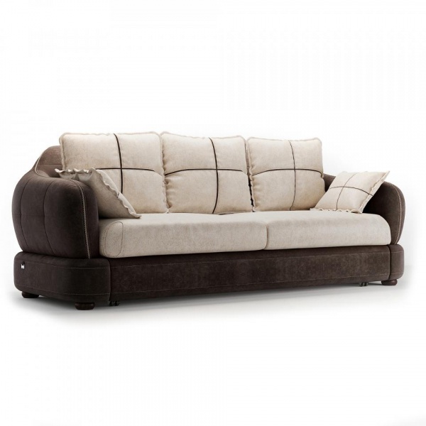 Диван 3-х местный Неаполь Tesoro темно-коричневый (эз) / Chiaro 20