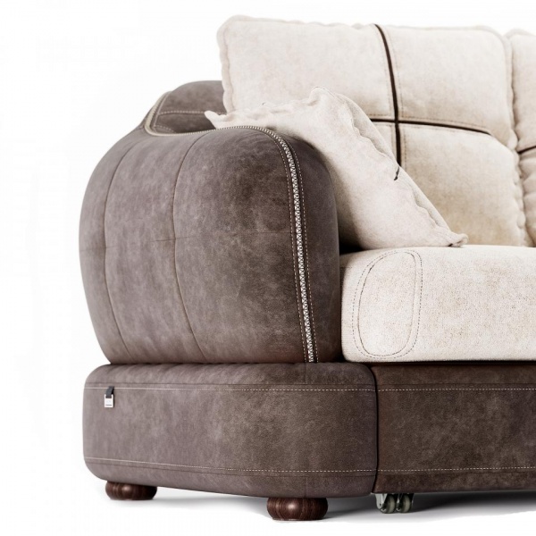 Диван 3-х местный Неаполь Tesoro темно-коричневый (эз) / Chiaro 20