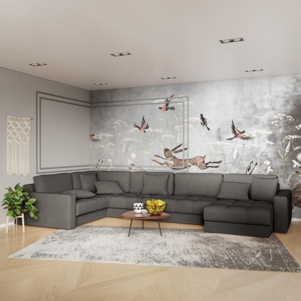 Диван угловой П-образный Дензел Velutto 32