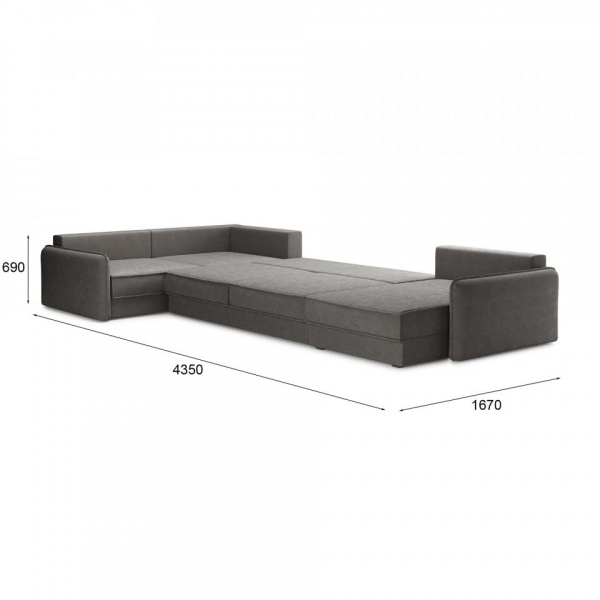 Диван угловой П-образный Кросби Velutto 32