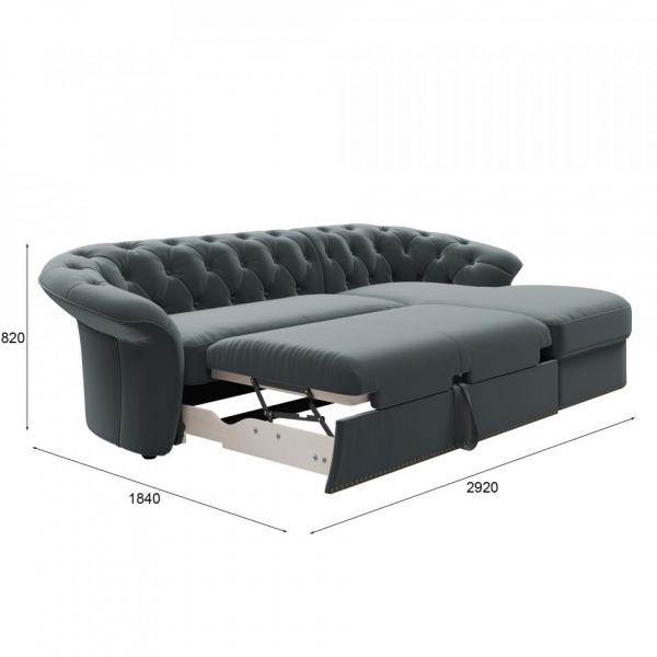 Диван угловой правый Гермес Velutto 53