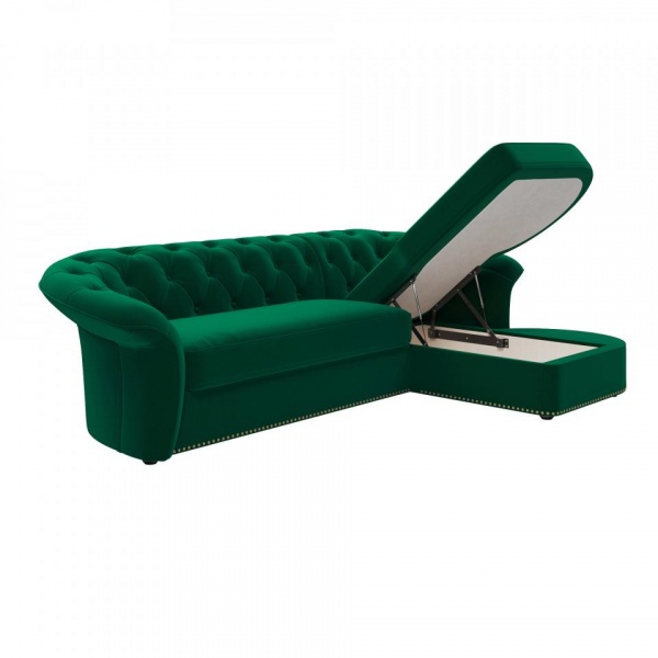 Диван угловой правый Гермес Velutto 33