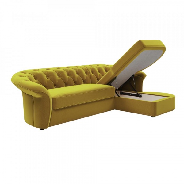 Диван угловой правый Гермес Velutto 28