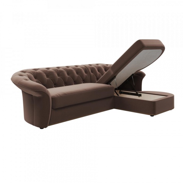 Диван угловой правый Гермес Velutto 22