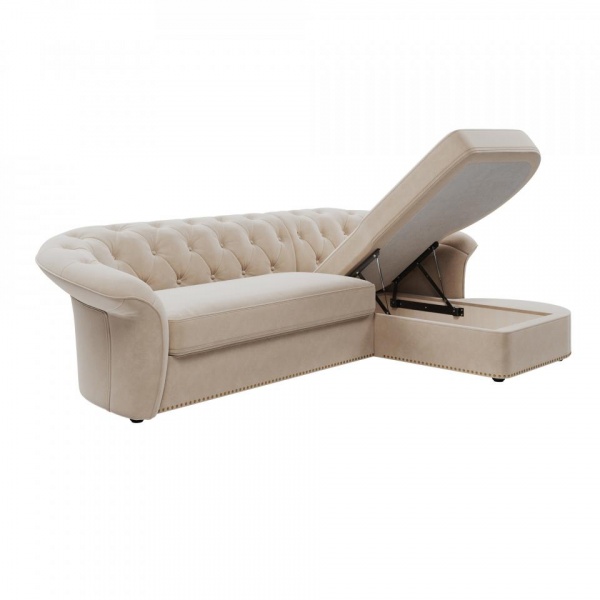 Диван угловой правый Гермес Velutto 04