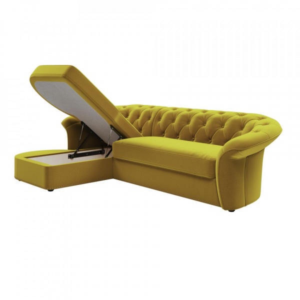 Диван угловой левый Гермес Velutto 28