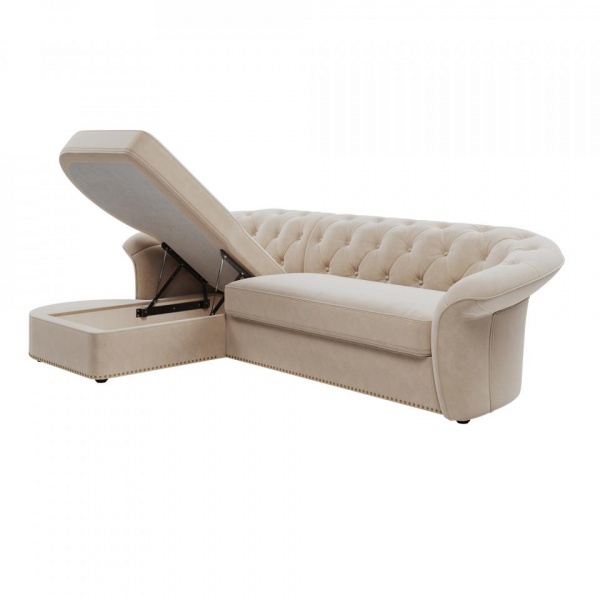 Диван угловой левый Гермес Velutto 04