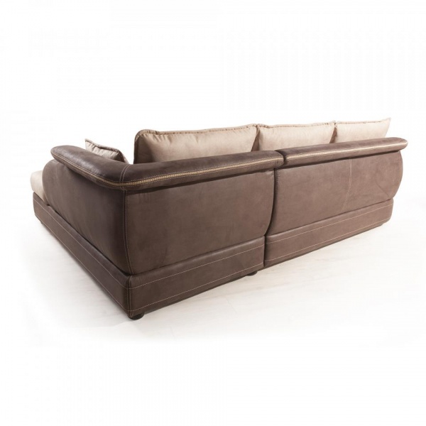 Диван угловой правый Неаполь Tesoro темно-коричневый (эз) / Chiaro 20