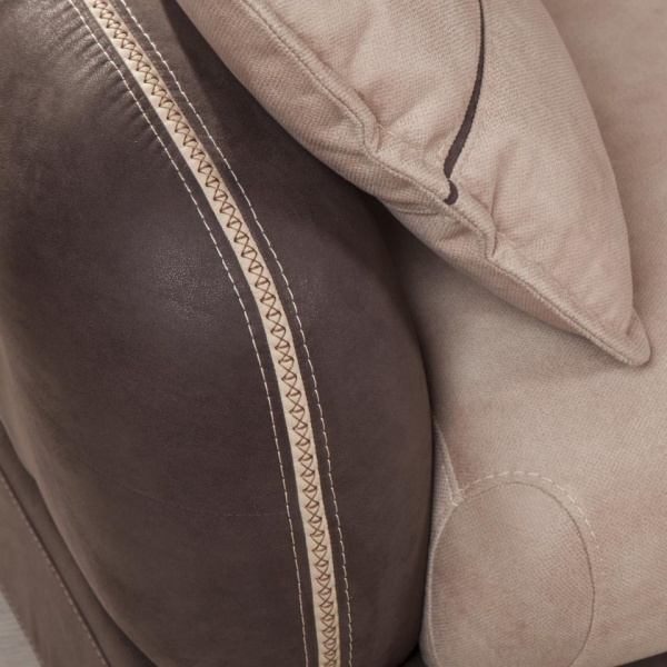 Диван угловой правый Неаполь Tesoro темно-коричневый (эз) / Chiaro 20