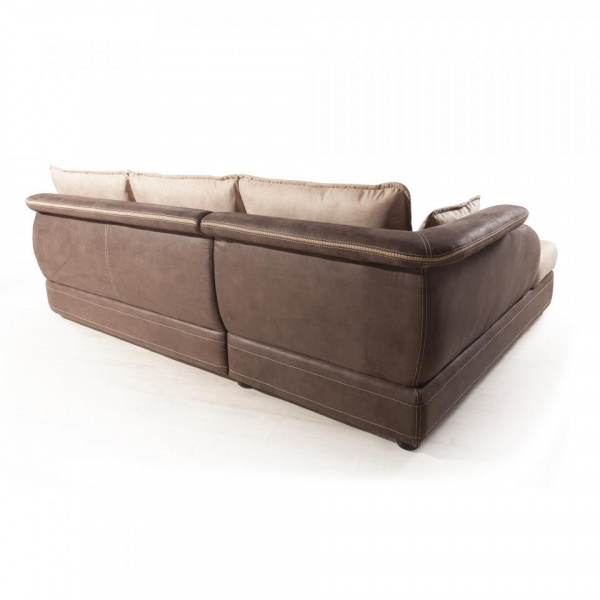 Диван угловой левый Неаполь Tesoro темно-коричневый (эз) / Chiaro 20