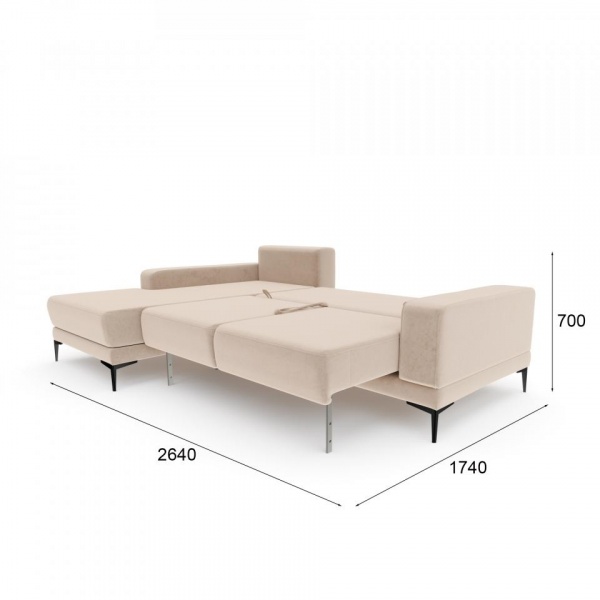 Диван угловой левый Мемфис Velutto 04