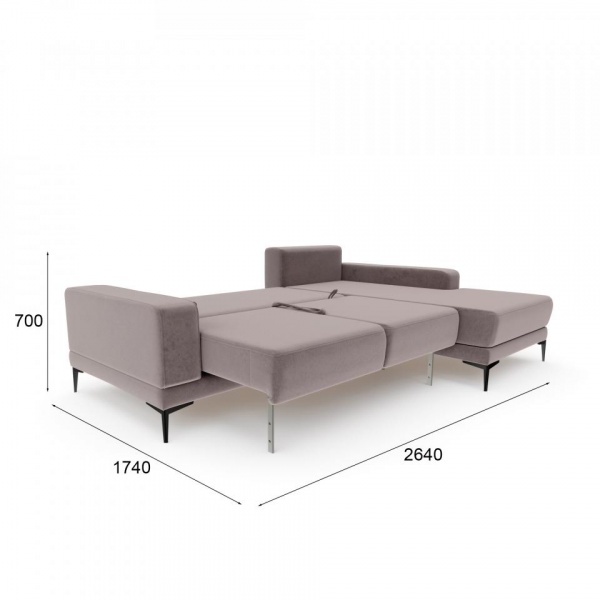 Диван угловой правый Мемфис Velutto 08