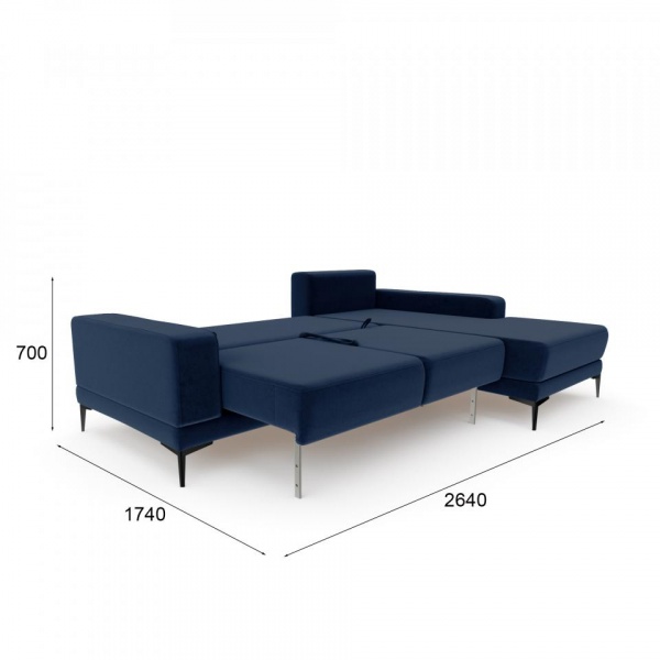 Диван угловой правый Мемфис Velutto 26