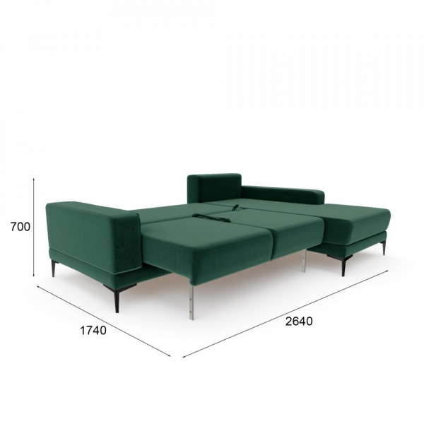 Диван угловой правый Мемфис Velutto 33