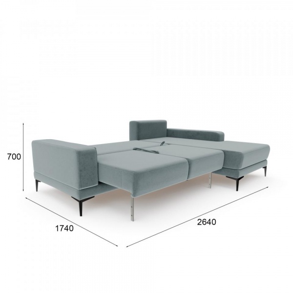 Диван угловой правый Мемфис Velutto 53