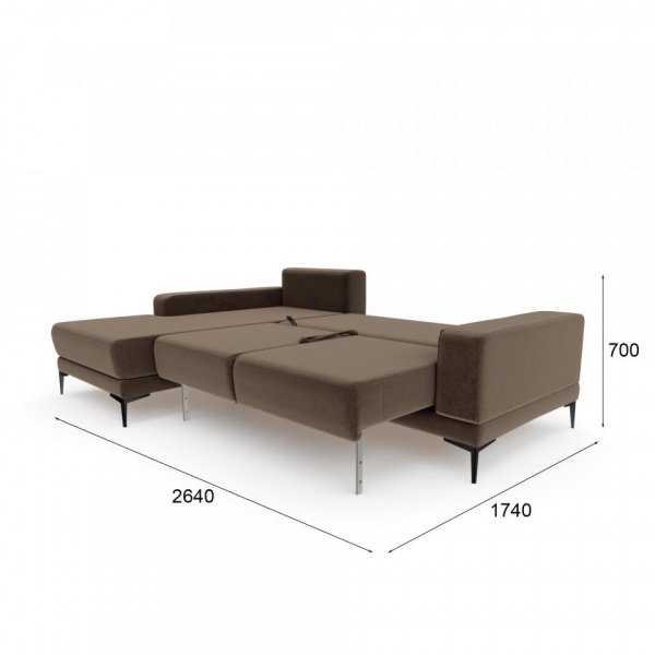 Диван угловой левый Мемфис Velutto 23