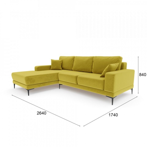 Диван угловой левый Мемфис Velutto 28