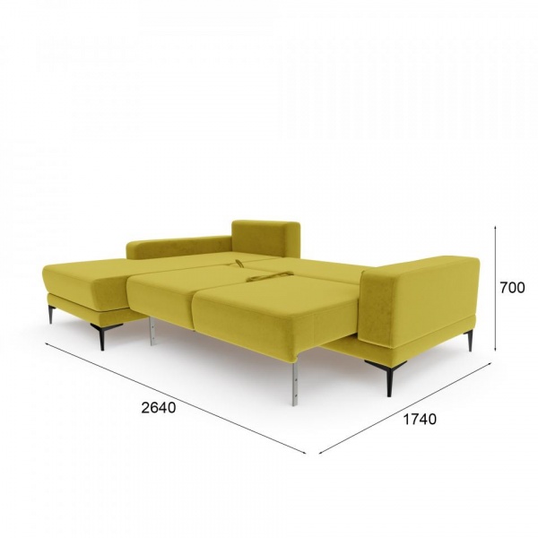 Диван угловой левый Мемфис Velutto 28