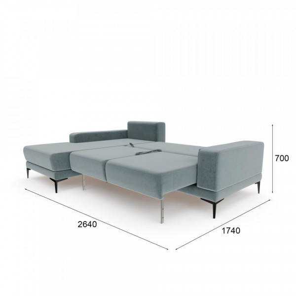 Диван угловой левый Мемфис Velutto 53