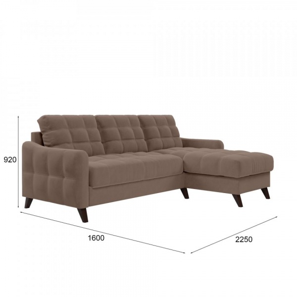 Диван угловой Бремен Velutto 23