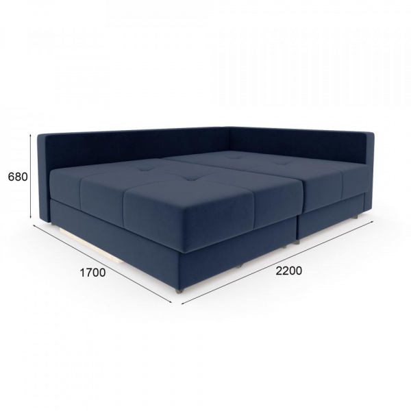 Диван угловой правый Базель Velutto 26