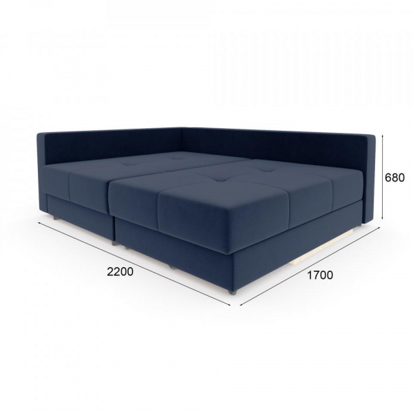 Диван угловой левый Базель Velutto 26