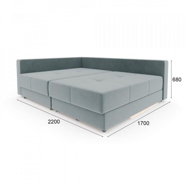 Диван угловой левый Базель Velutto 53