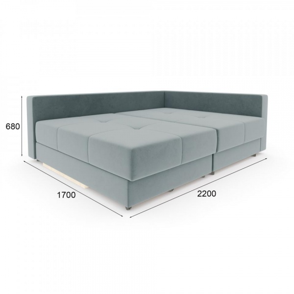 Диван угловой правый Базель Velutto 53