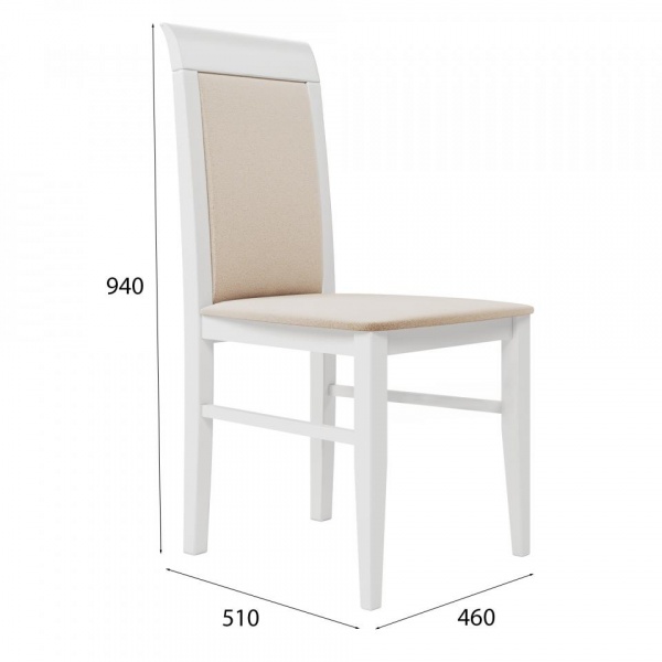 Стул Алла Эмаль белая / Velutto 04