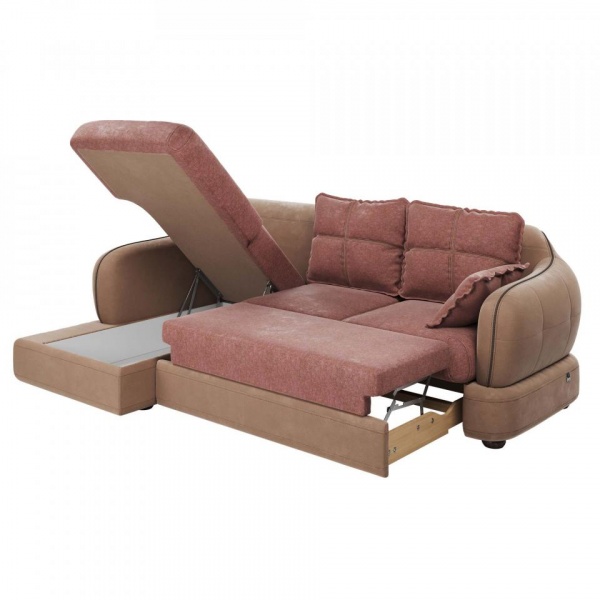 Диван угловой левый Неаполь Tesoro латте (эз) / Chiaro 13