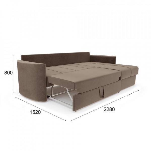 Диван угловой Амми Velutto 23 Вариант 1