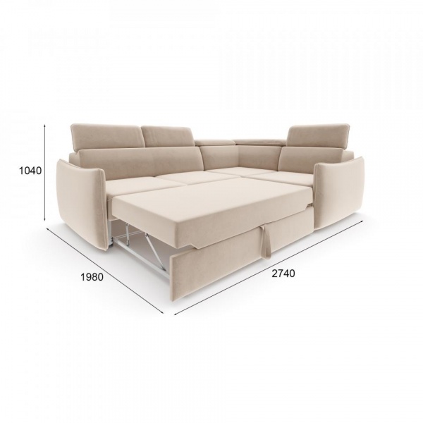 Диван угловой правый Торонто Velutto 04 Вариант 2