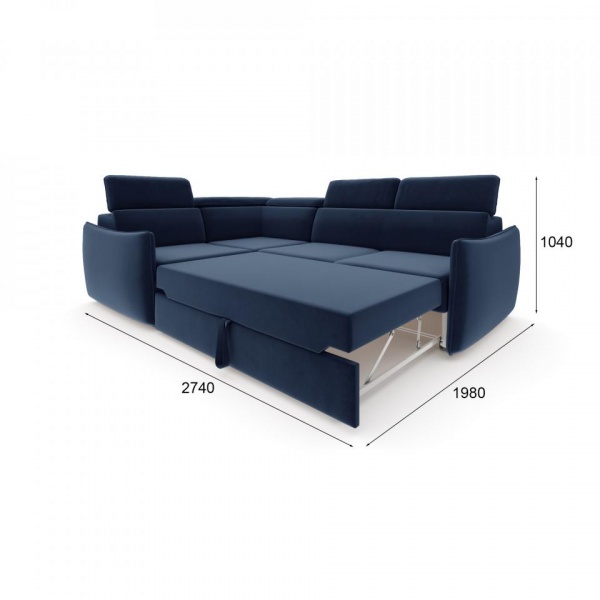 Диван угловой левый Торонто Velutto 26 Вариант 2