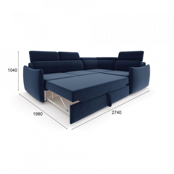 Диван угловой правый Торонто Velutto 26 Вариант 2