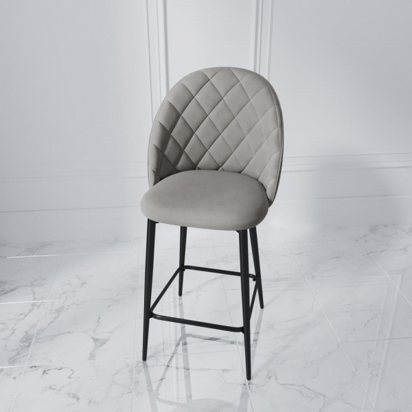 Стул полубарный Кристоф Чёрный / Velutto 52