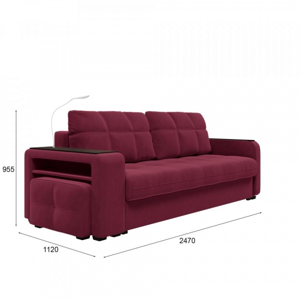 Диван Киль-4 с пуфом Velutto 29