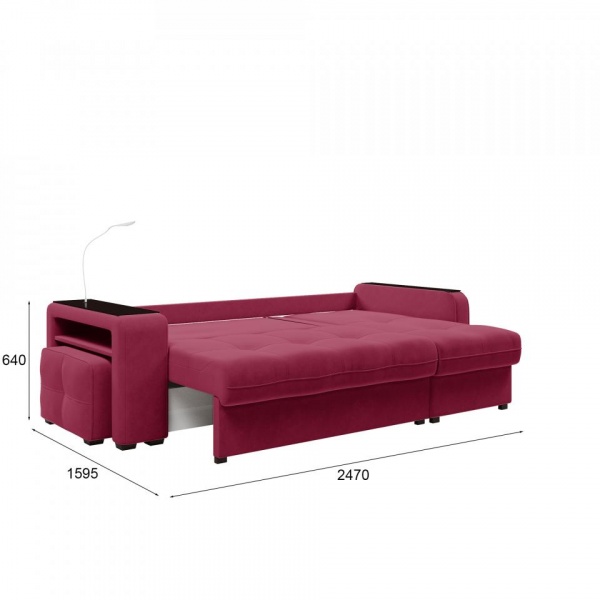 Диван угловой правый Киль-4 с пуфом Velutto 29