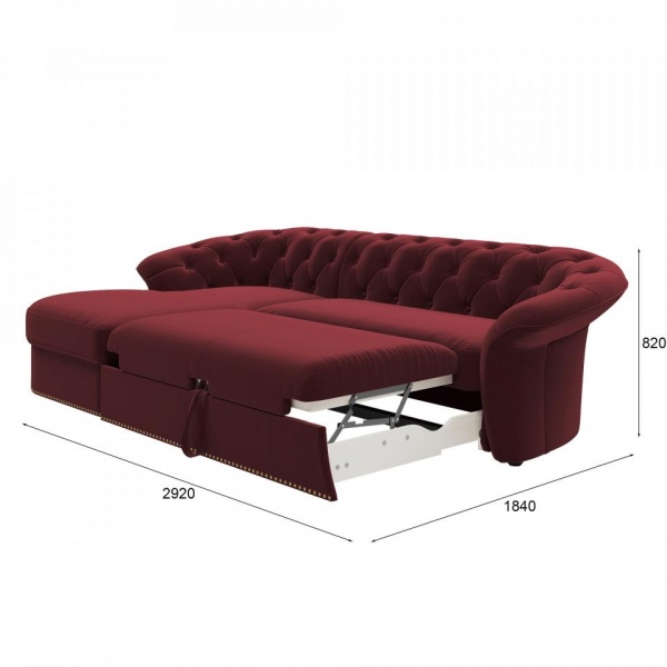 Диван угловой левый Гермес Velutto 29