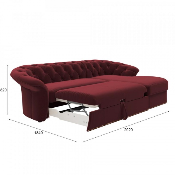 Диван угловой правый Гермес Velutto 29