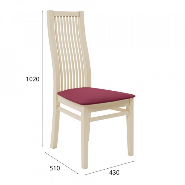 Стул Марио 044 Эмаль слоновая кость / Velutto 29