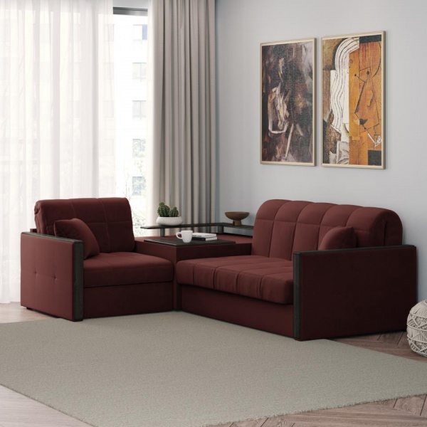 Диван угловой с баром Бристоль 1,4 Velutto 29