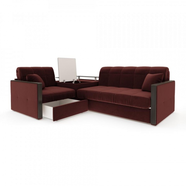 Диван угловой с баром Бристоль 1,4 Velutto 29