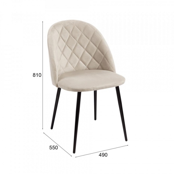 Стул Кристоф Чёрный / Velutto 04