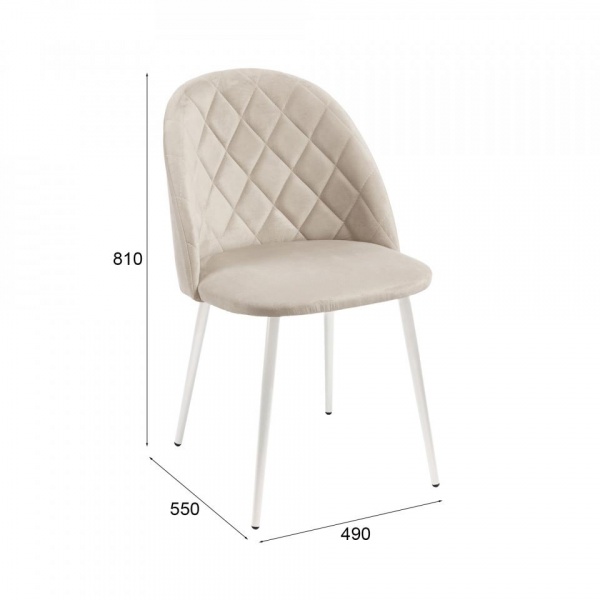 Стул Кристоф Белый / Velutto 04