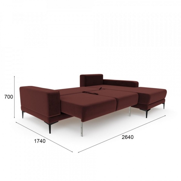 Диван угловой правый Мемфис Velutto 29