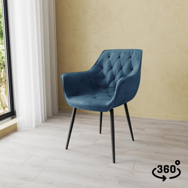 Стул поворотный Алан 360° Чёрный / Barkhat-M 29